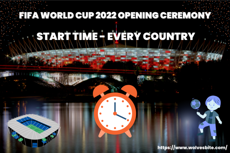 2022 FIFA World Cup Opening Ceremony Start Time Country Wise